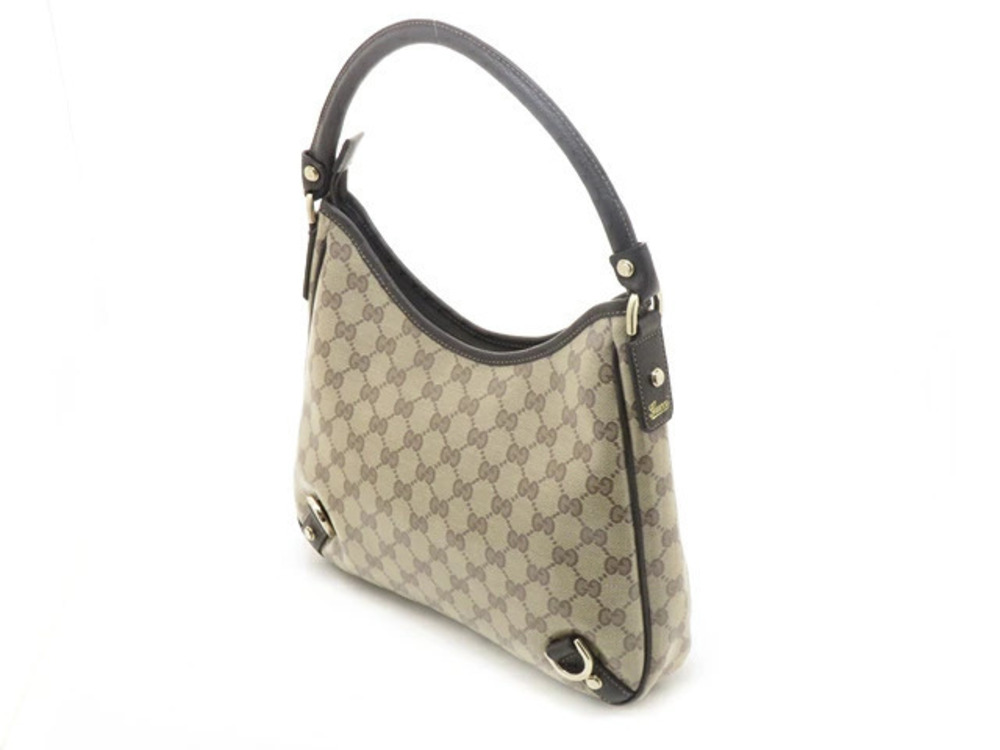 Gucci GG Crystal Abbey Hobo Bag Beige Cream Dark Brown - Picture 2 of 9